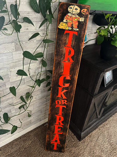 Trick or treat porch sign