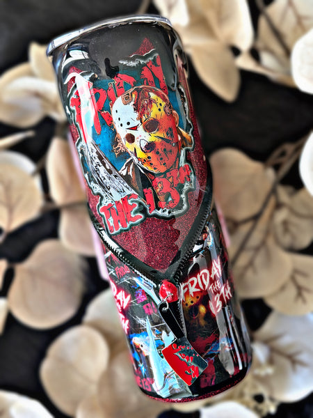 Friday the 13th tumbler (zipper tumbler)